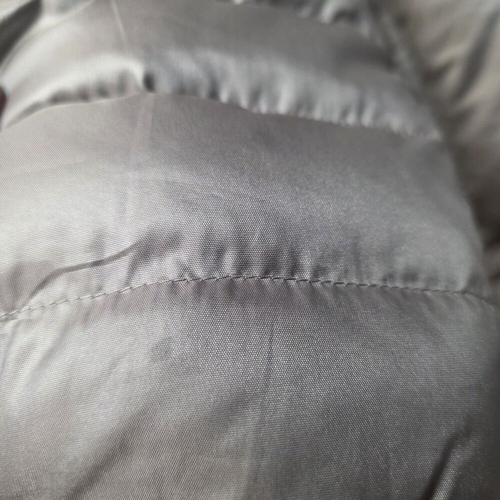 North Face 550 Down Quilted Puffer Jacket Size XL Silver Goose Down Warm Winter - Picture 9 of 10